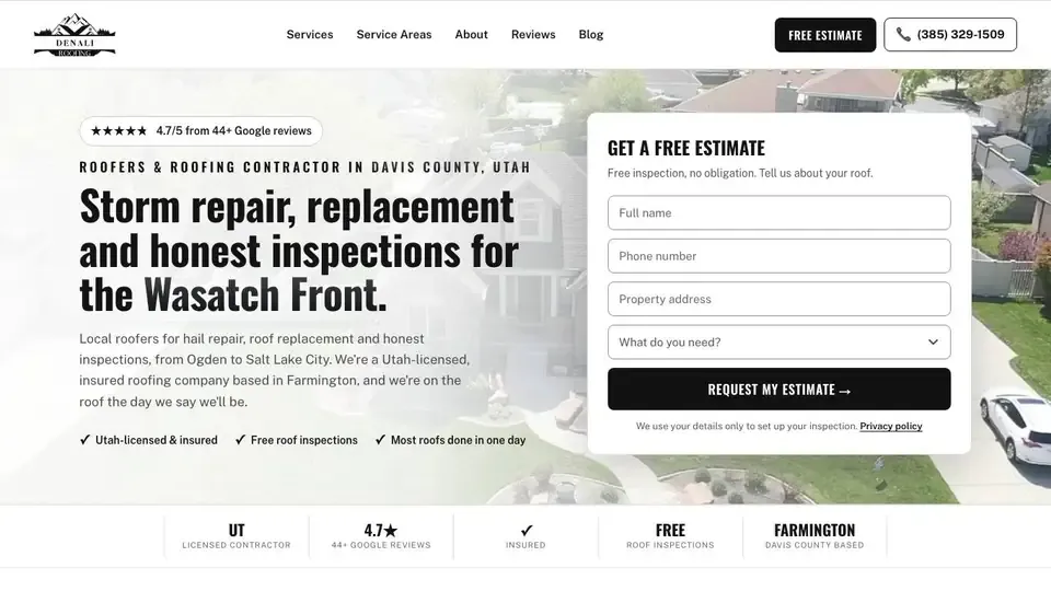 The denaliroofing.llc homepage