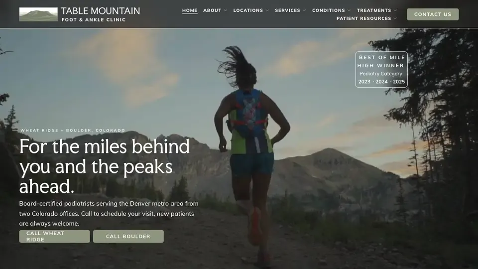 The tmfa.co homepage